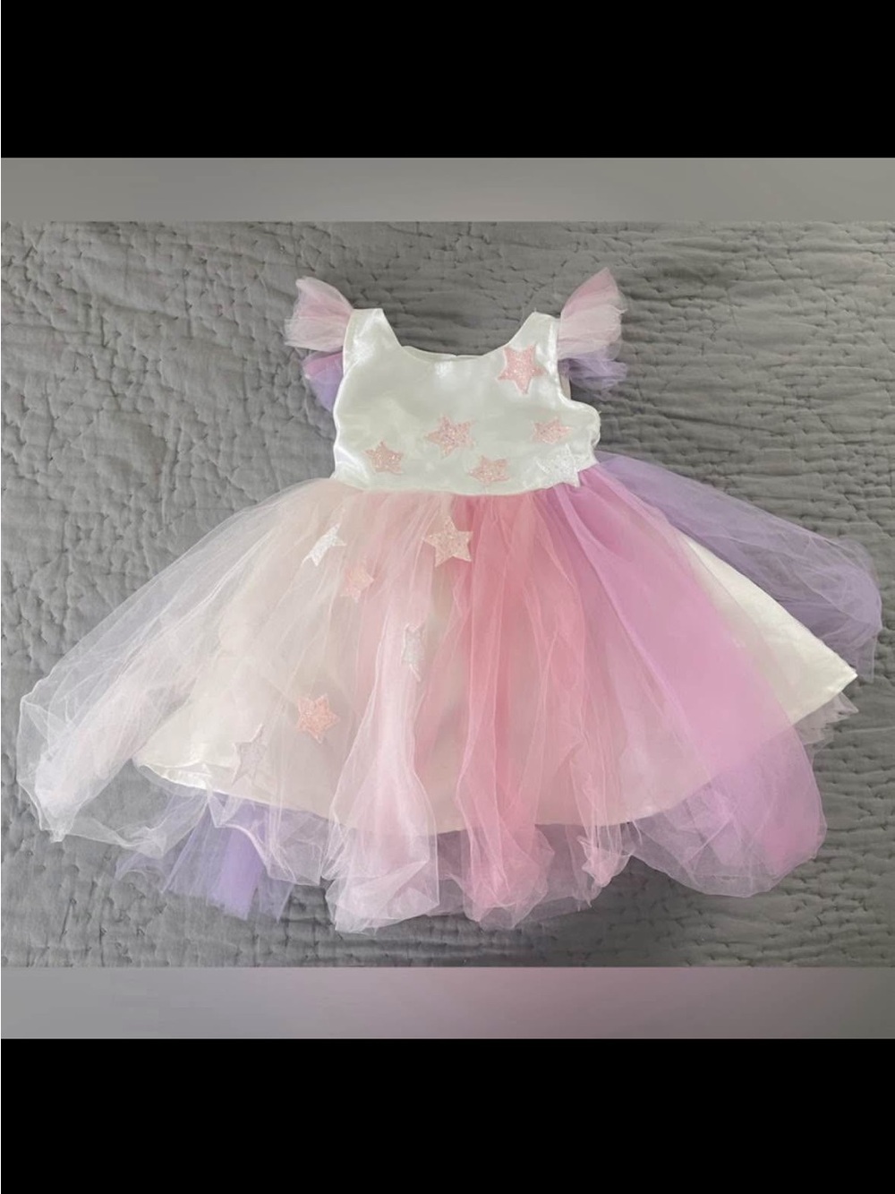 Pottery Barn Kids Light-up tutu costume Approx 3T Stars Pink Purple Ruffle